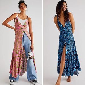 NEW Free People Floral Dewberry Maxi Dress pink, XL